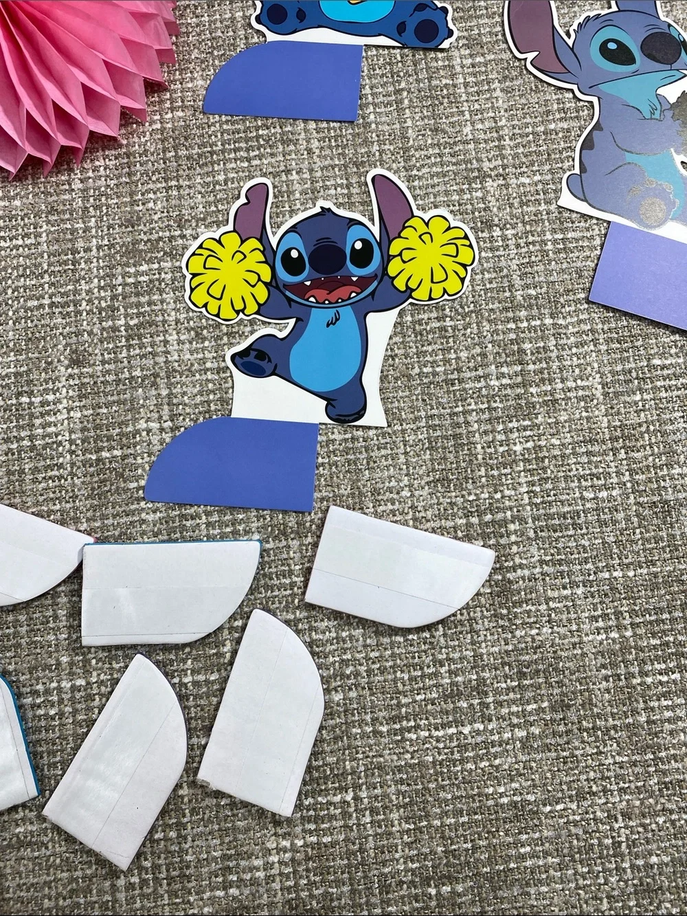 Lilo & Stitch Party table Toppers - Blue & Purple new 9 count